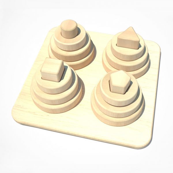 Wooden Shape Sorter Board (All Natural) 1