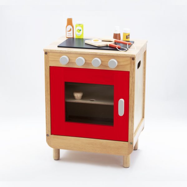 Basic Red Curvy Wooden Cooker 2